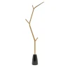 Lampada da terra Aira in ottone con base in marmo nero di Marcantonio