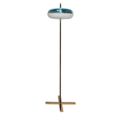 Lampada da Terra Amaretto Specchiata Ciano