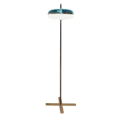 Lampada da Terra Amaretto Specchiata Ciano