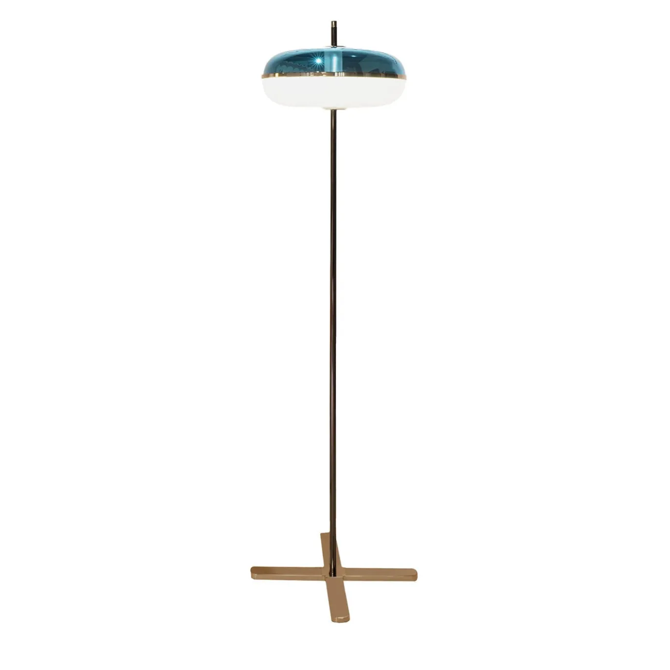Lampada da Terra Amaretto Specchiata Ciano
