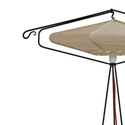 Lampada da terra a nido d'ape con paralume in lana