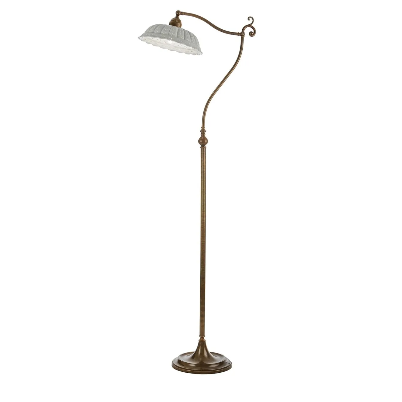 Lampada da terra Anita in ottone e ceramica