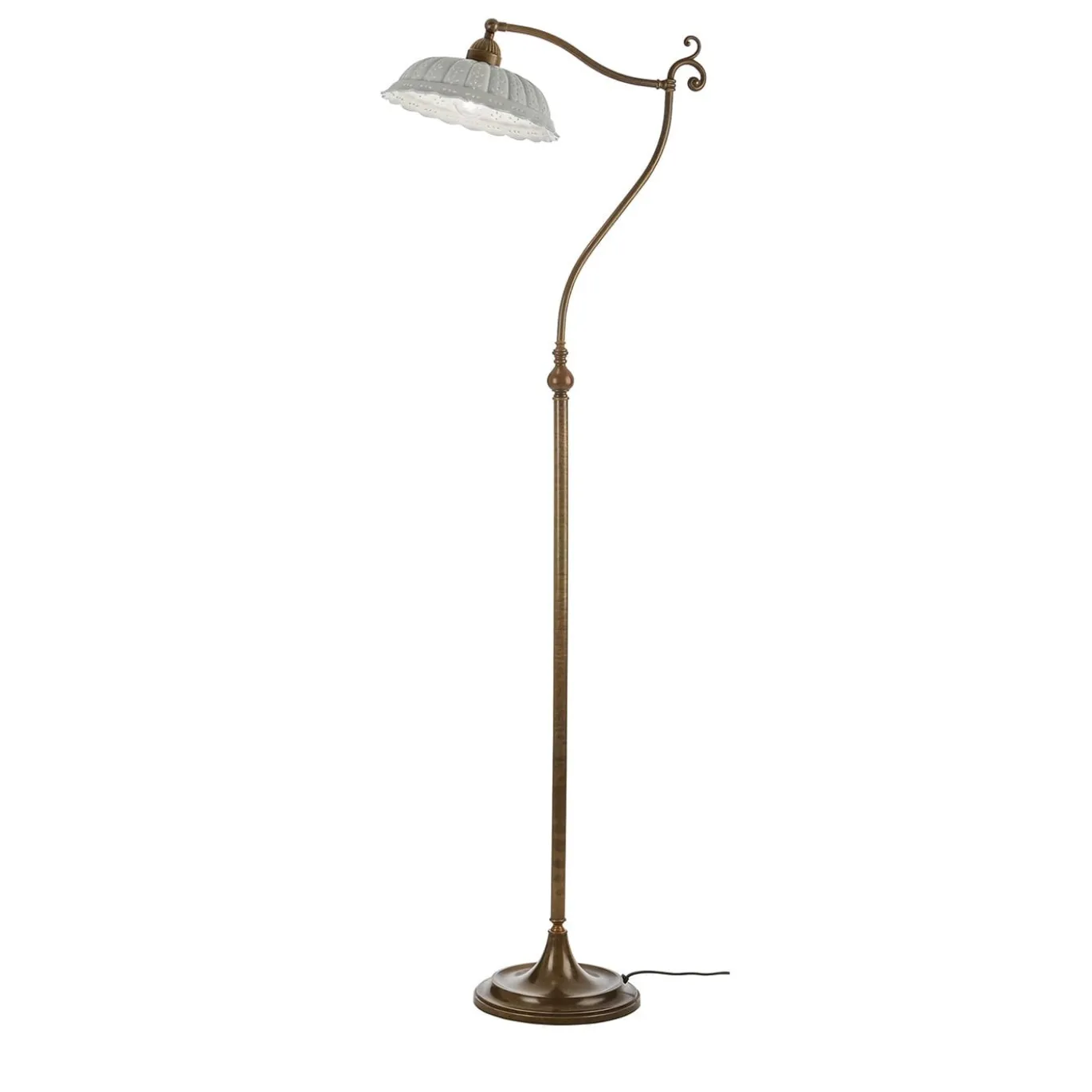 Lampada da terra Anita in ottone e ceramica
