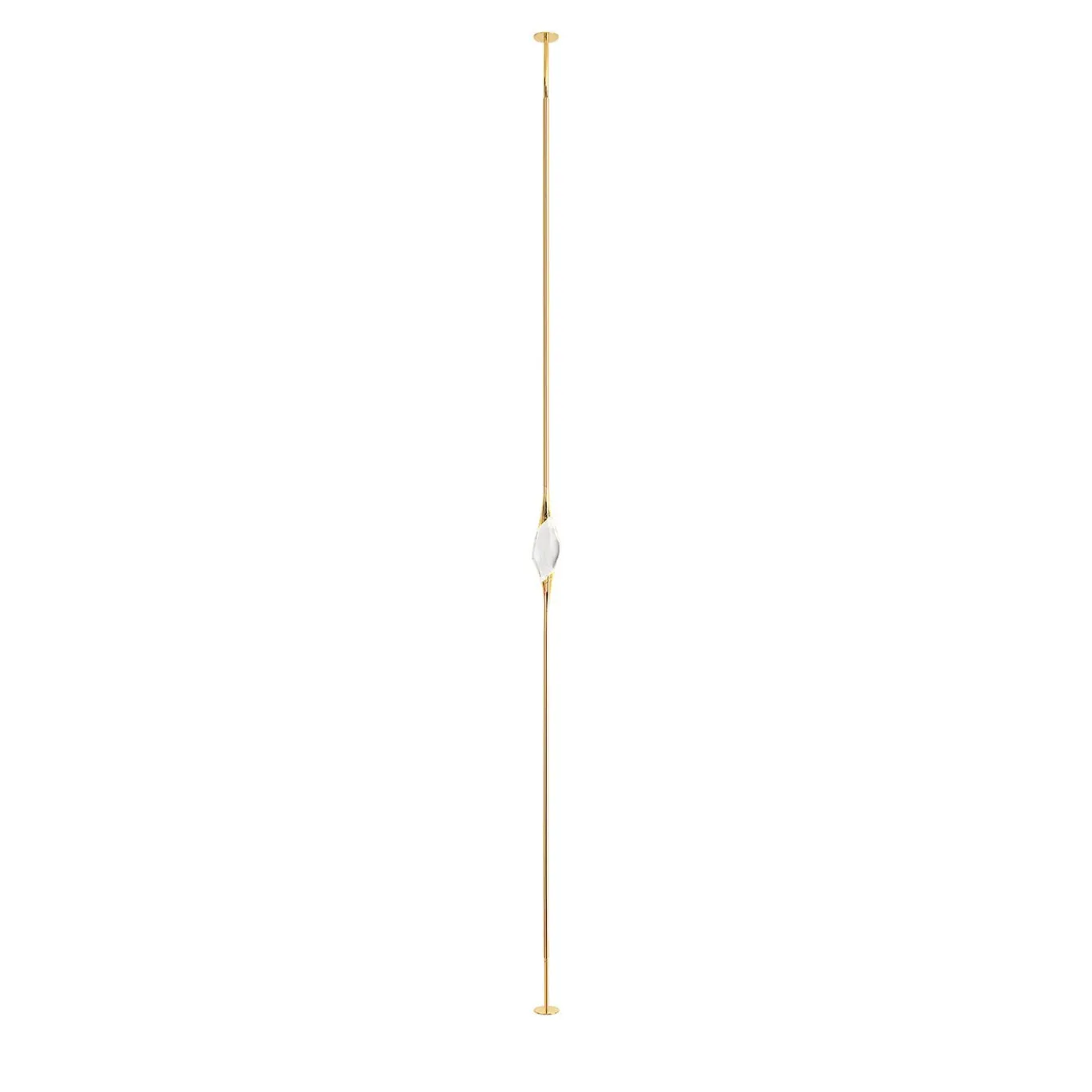 Lampada da terra a soffitto Il Pezzo 12 in ottone con finitura oro a 1 luce