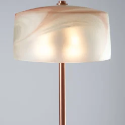 Lampada da Terra Aura in Vetro Rosa