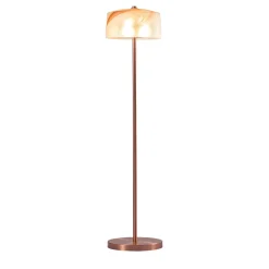 Lampada da Terra Aura in Vetro Rosa