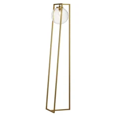 Lampada da terra Bellagio in ottone finitura oro con sfera