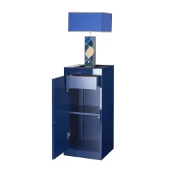 Lampada da terra blu con ruote Tellux