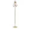 Lampada da terra Butterfly in ottone lucido e alabastro