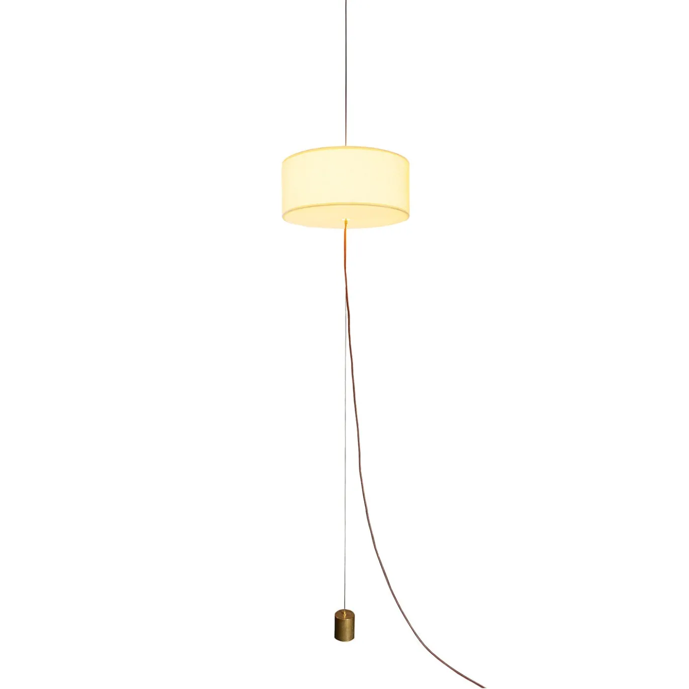 Lampada da terra Casa in lino avorio e acciaio