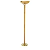 Lampada da Terra Classic Scroll in Pelle Beige Mandorla