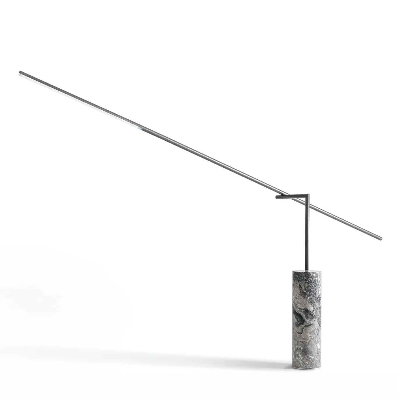 Lampada da terra con braccio articolato Libra e base in marmo
