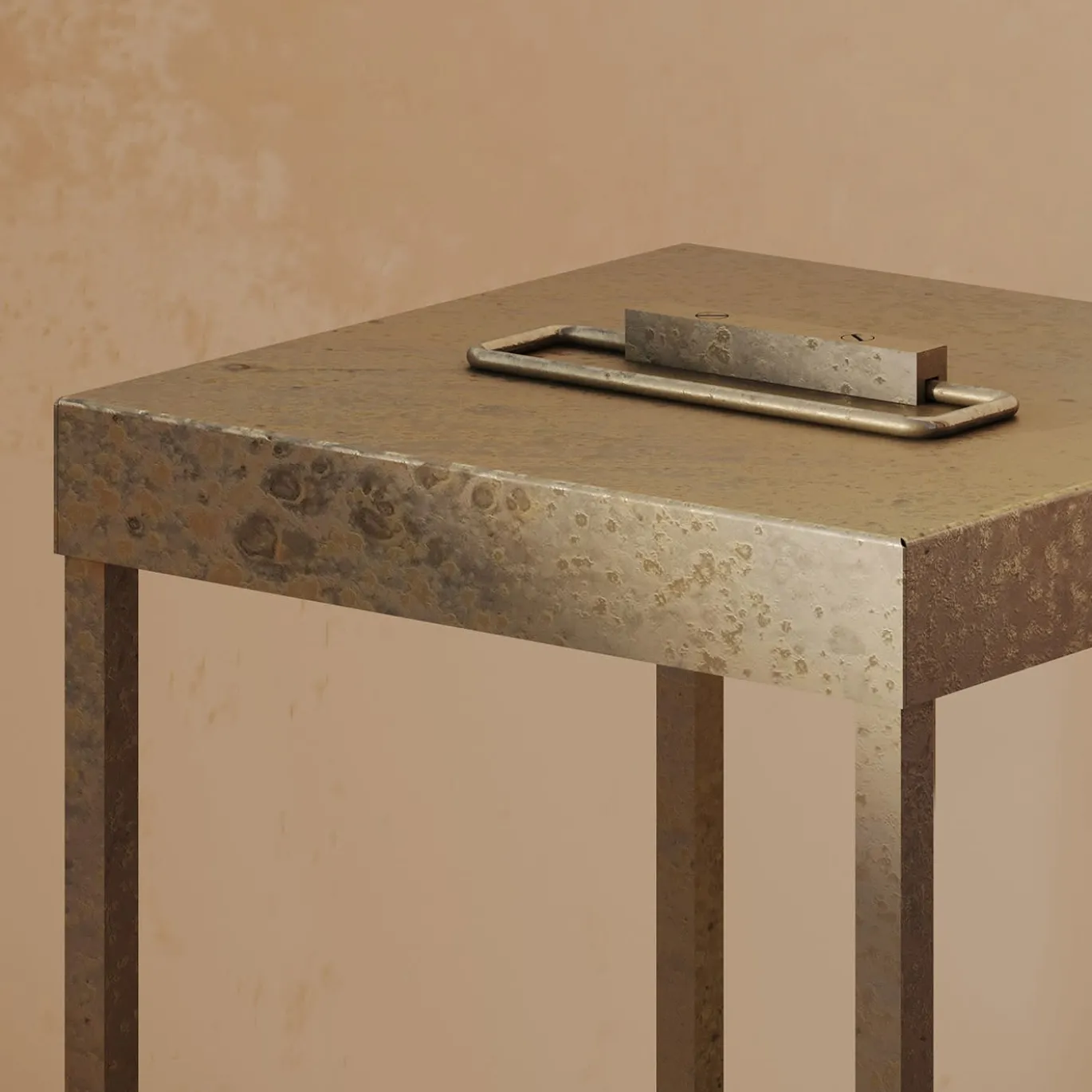 Lampada da Terra da Esterno Lanterne Slim Alta in Ottone Marrone
