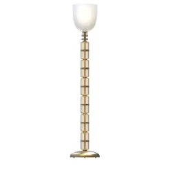 Lampada da terra Falier a 1 luce in vetro di Murano color oro