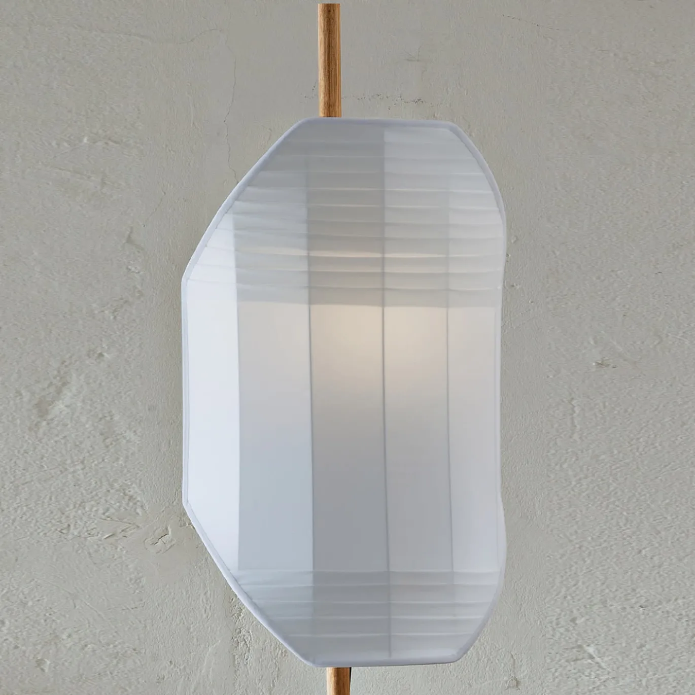 Lampada da terra Flag - Doppia plissettatura bianca