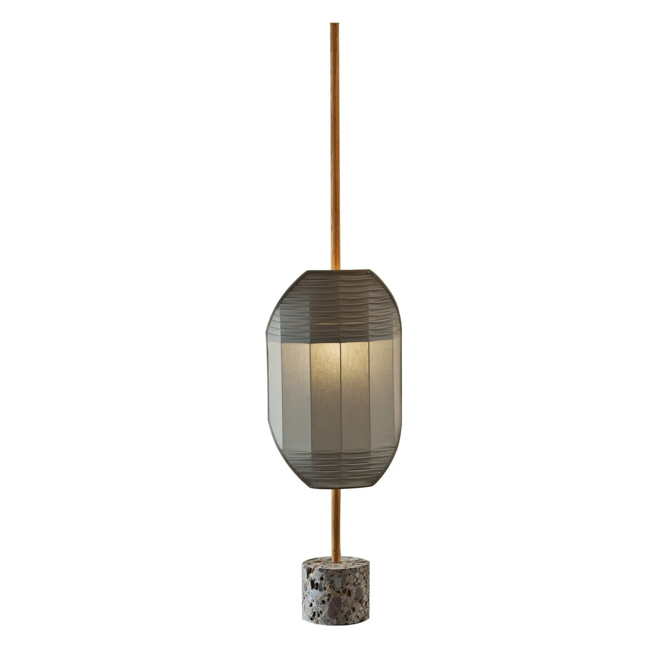 Lampada da terra Flag - Grigio a doppia plissettatura