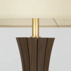 Lampada da terra Flow in legno di ebano