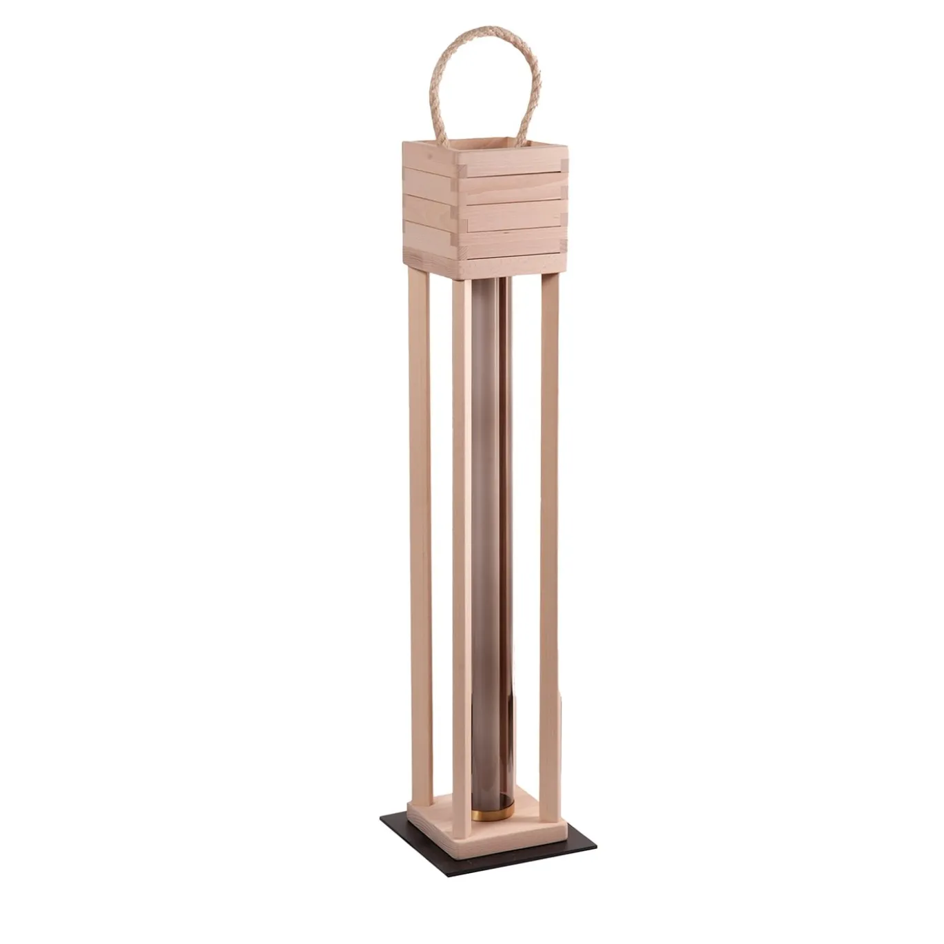 Lampada da Terra Fysi Quadrata in Legno di Faggio