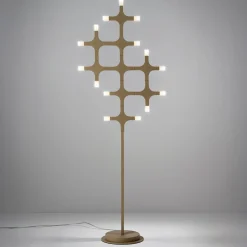 Lampada da terra Galaxy in metallo Beige
