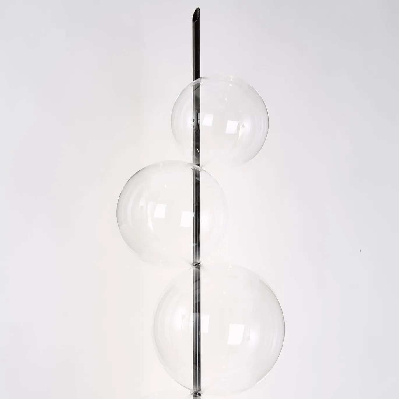 Lampada da terra Grandine nera a 5 luci