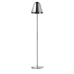 Lampada da terra Helios in metallo e vetro argentato di Branch Creative