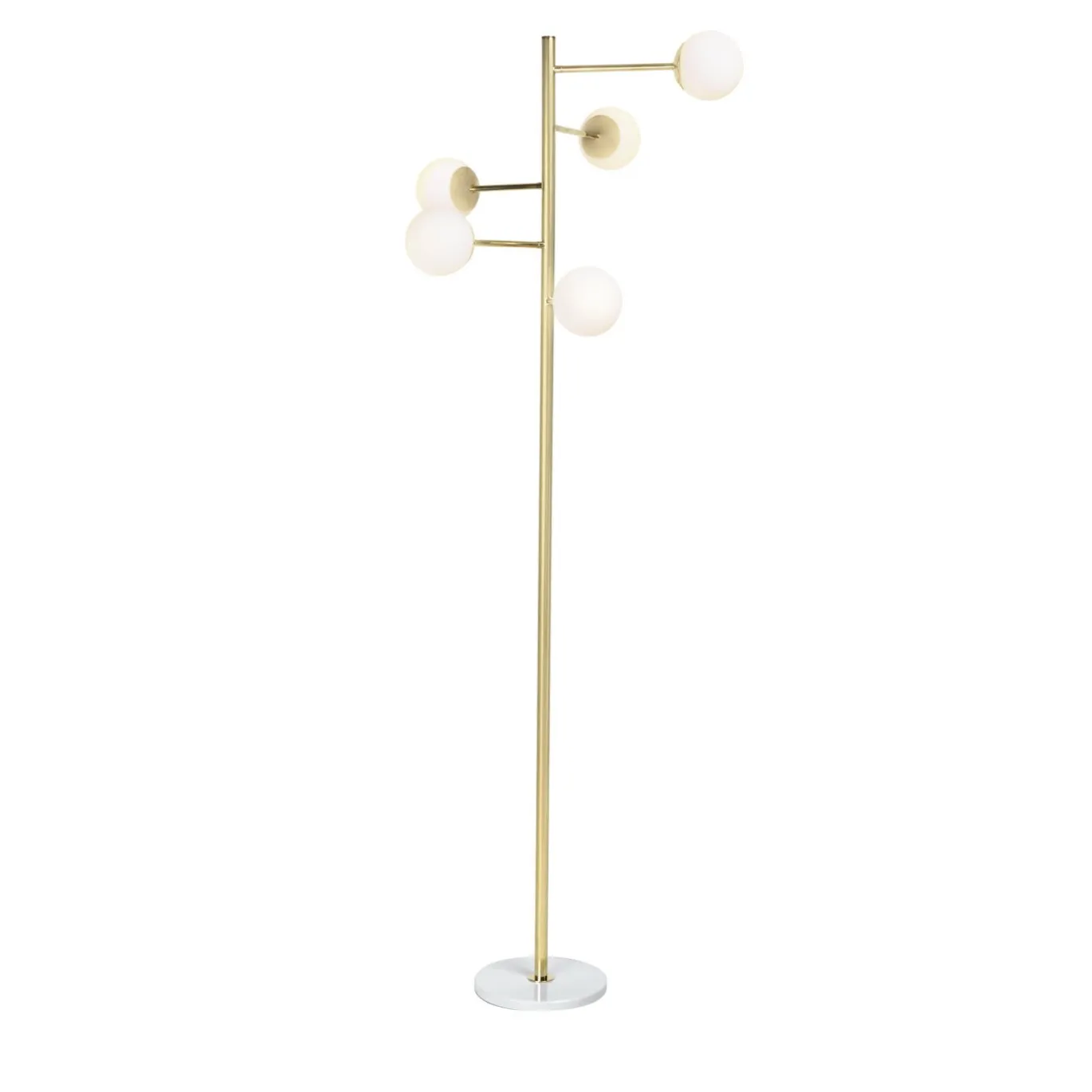 Lampada da terra in olmo dorato