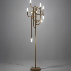 Lampada da terra Mangrove in metallo beige