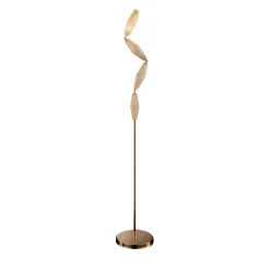 Lampada da Terra Mov Vintage in Vetro Bianco