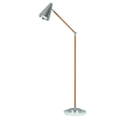 Lampada da terra Nancy in marmo e pelle di Michele Bönan
