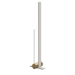 Lampada da terra Nastro bianca e oro