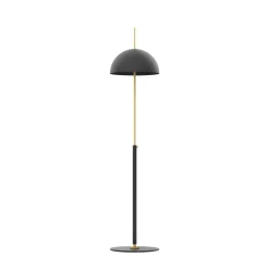 Lampada da terra nera estensibile con dettagli in ottone ABT04