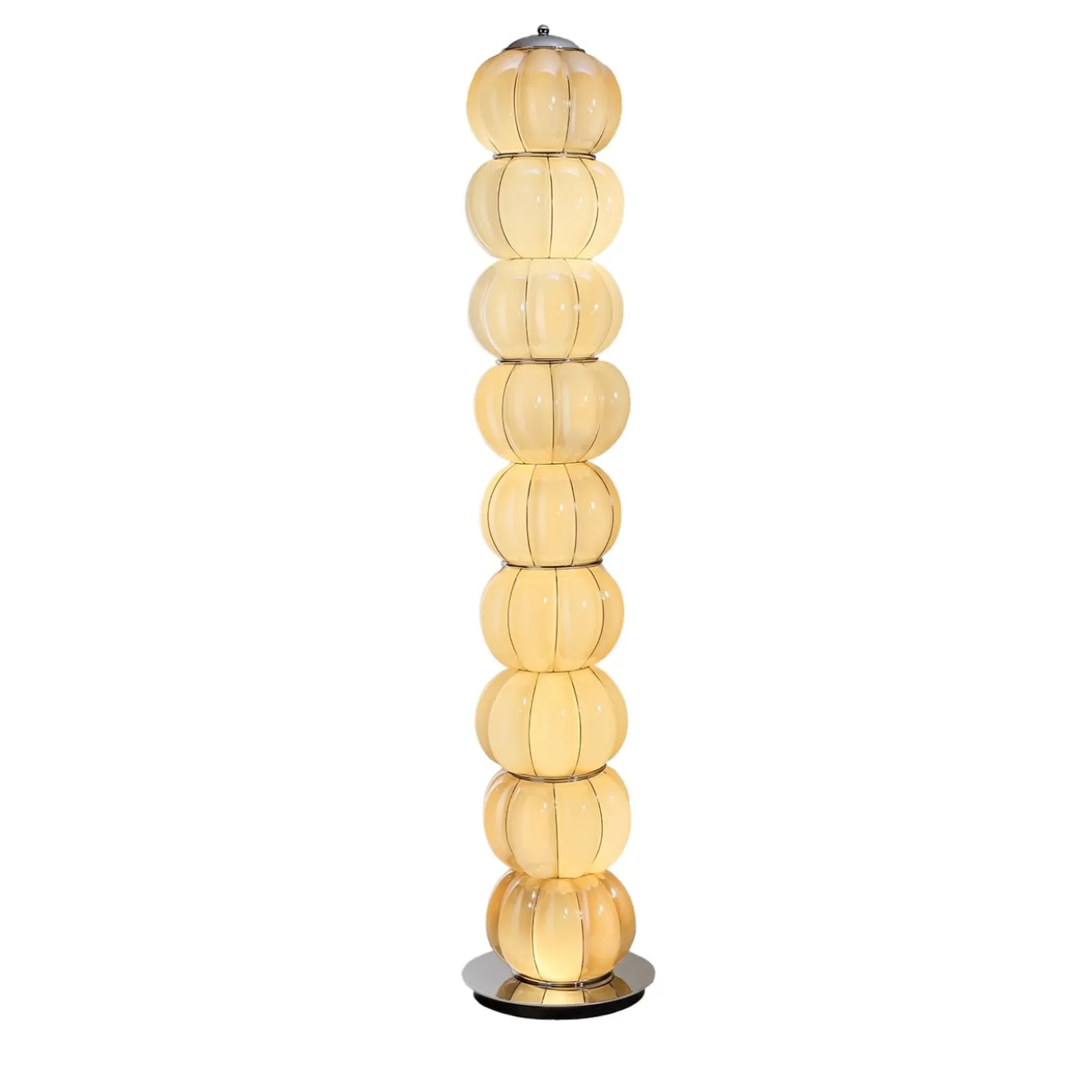 Lampada da Terra Nuvola in Vetro di Murano Ambra