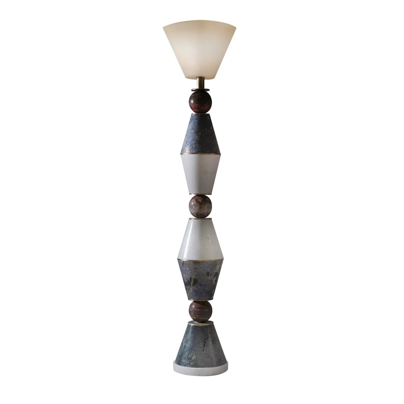Lampada da Terra Pieces in Quattro Marmi di Ashley Gadeova