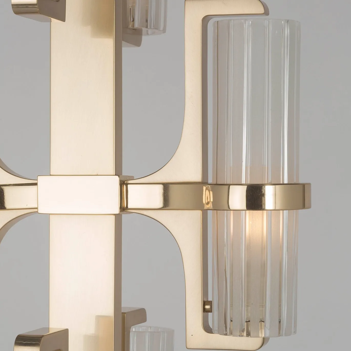 Lampada da terra Soave Gold con base in marmo Bardiglio