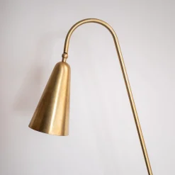 Lampada da Terra Thinkerbell in Ottone con Finitura Dorata