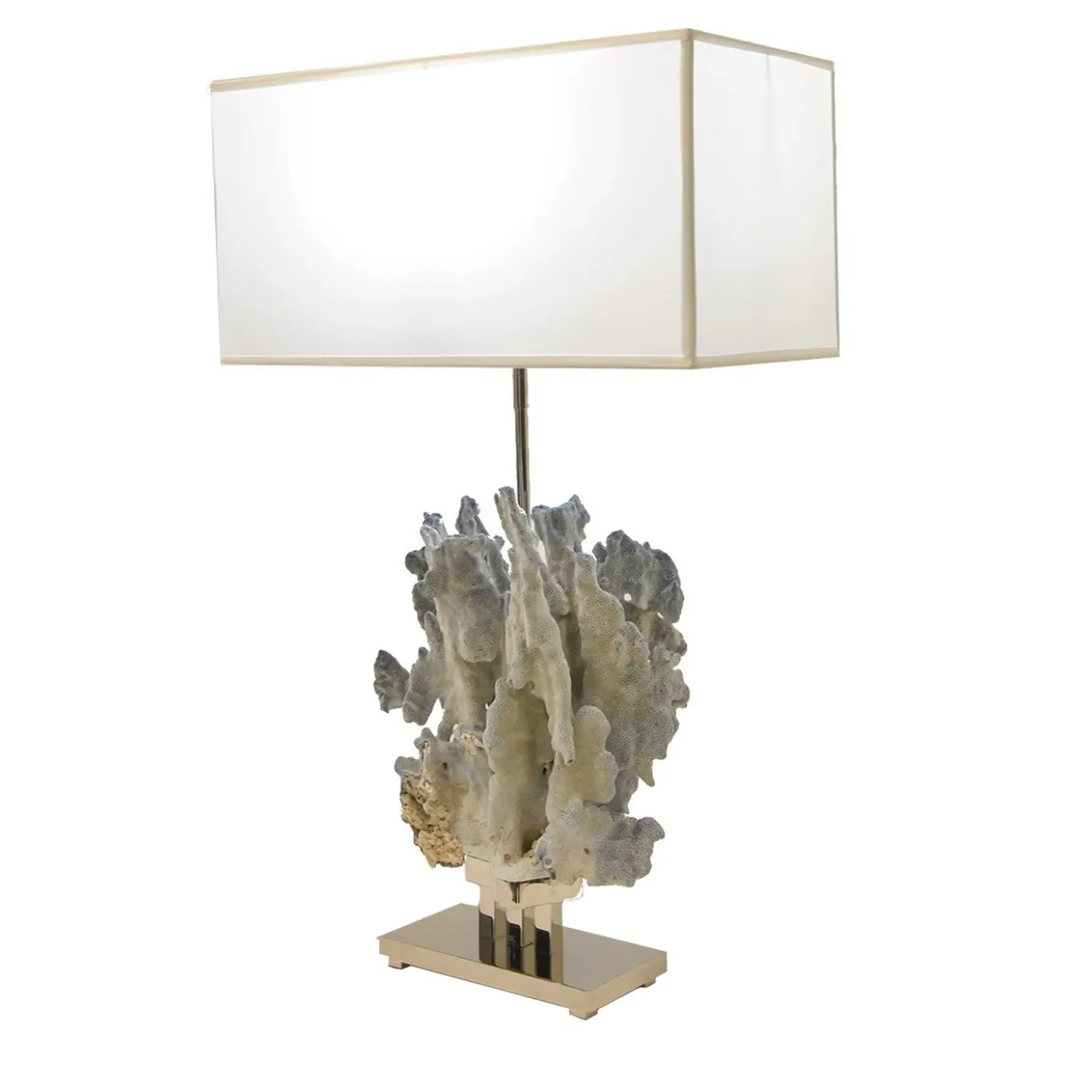 Lampada in corallo blu
