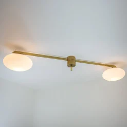 Lampada in ottone da biliardo