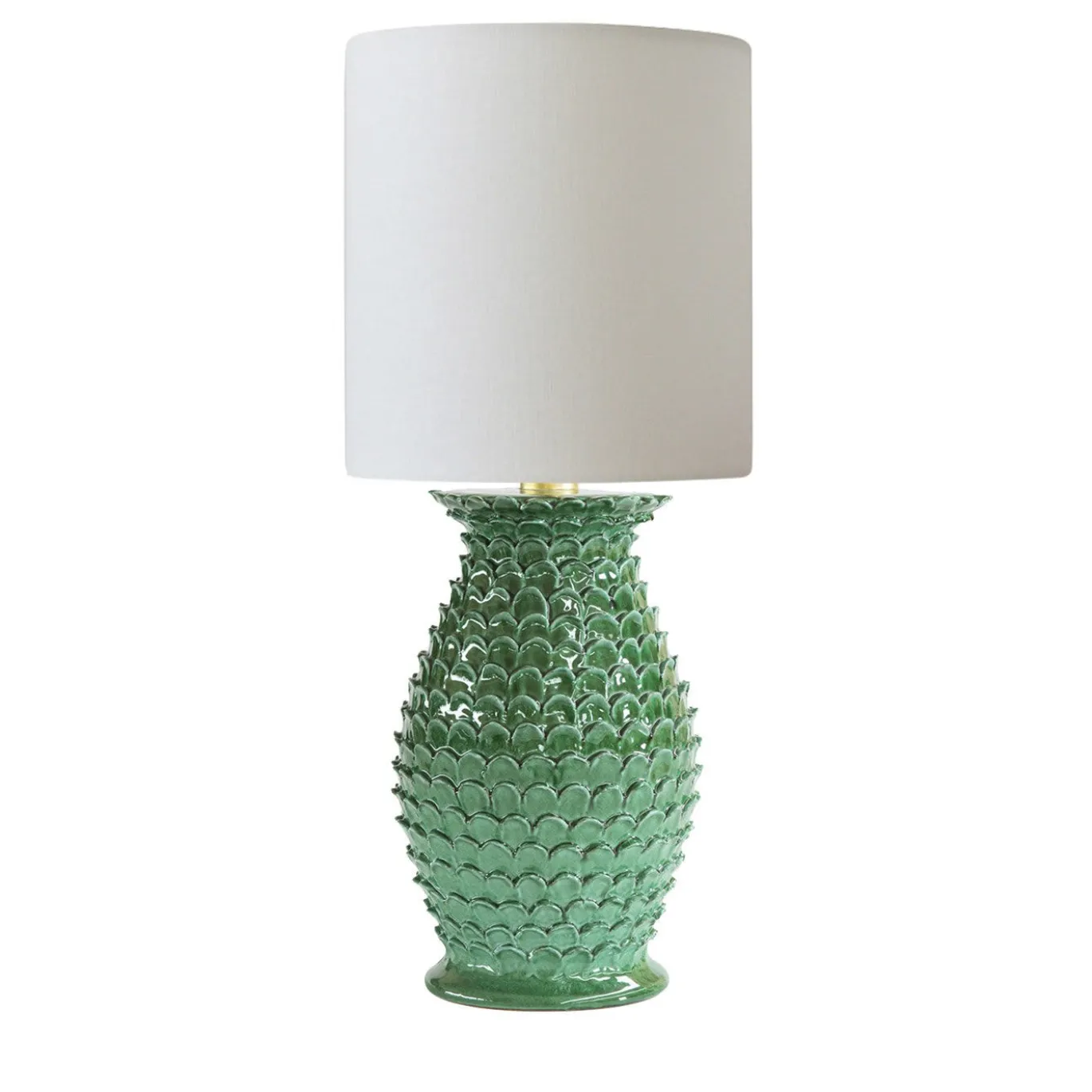 Lampada in petalo verde