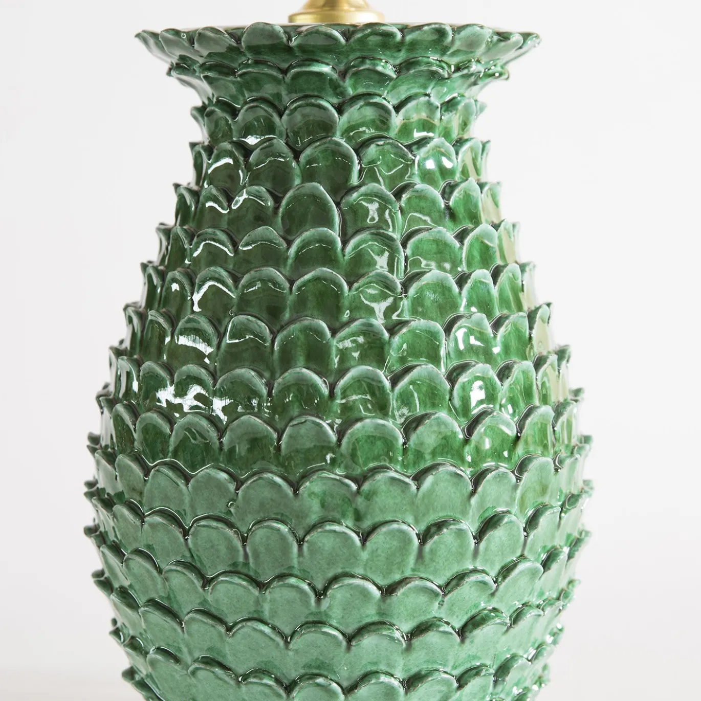 Lampada in petalo verde