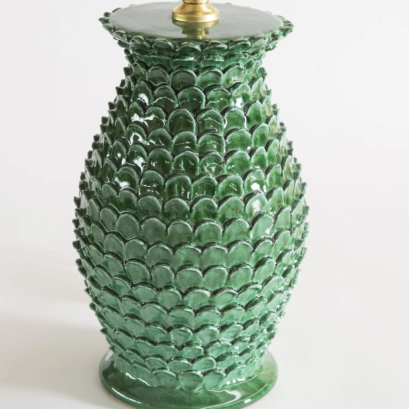 Lampada in petalo verde