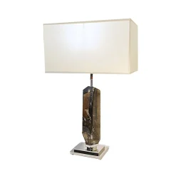 Lampada in quarzo fumé scuro