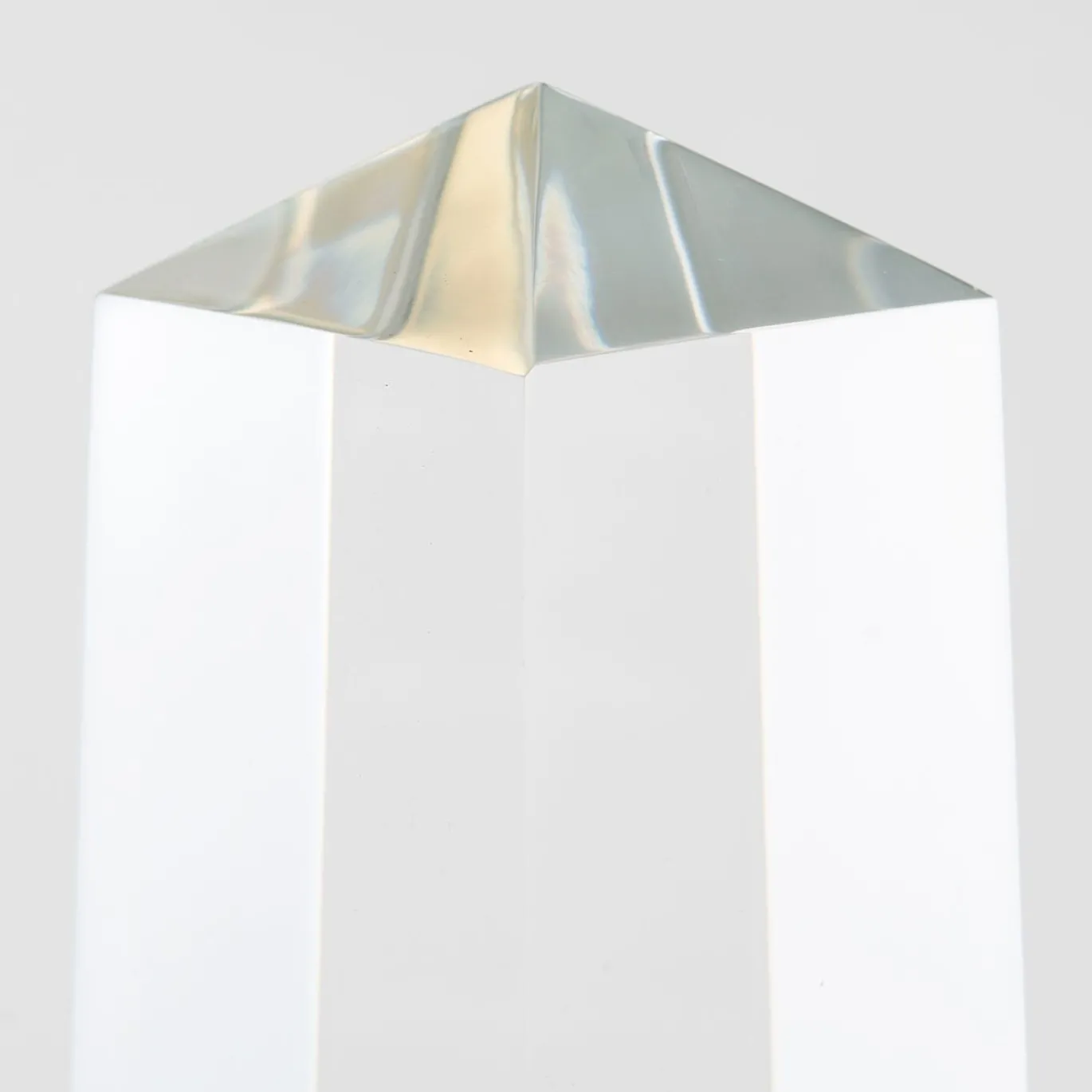 Lampada in Vetro e Ottone Obelisco