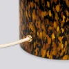 Lampada Pillar in vetro di Murano Leopardo con paralume in corda e cotone