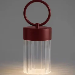 Lampada Portatile Claretta Rosso Scuro