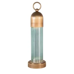 Lampada portatile JELLYFISH azzurra e bronzo di Luca Bussacchini