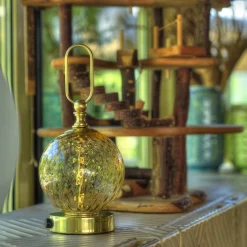 Lampada portatile Sferica HOOK in Bronzo di Luca Bussacchini