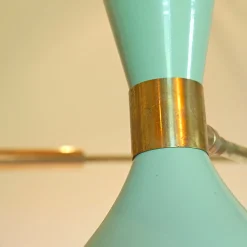 Lampadario a 3 bracci in ottone Contrappeso Due