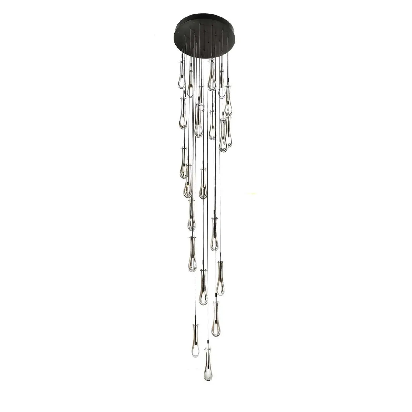 Lampadario a cascata Smoky Drops