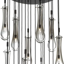 Lampadario a cascata Smoky Drops