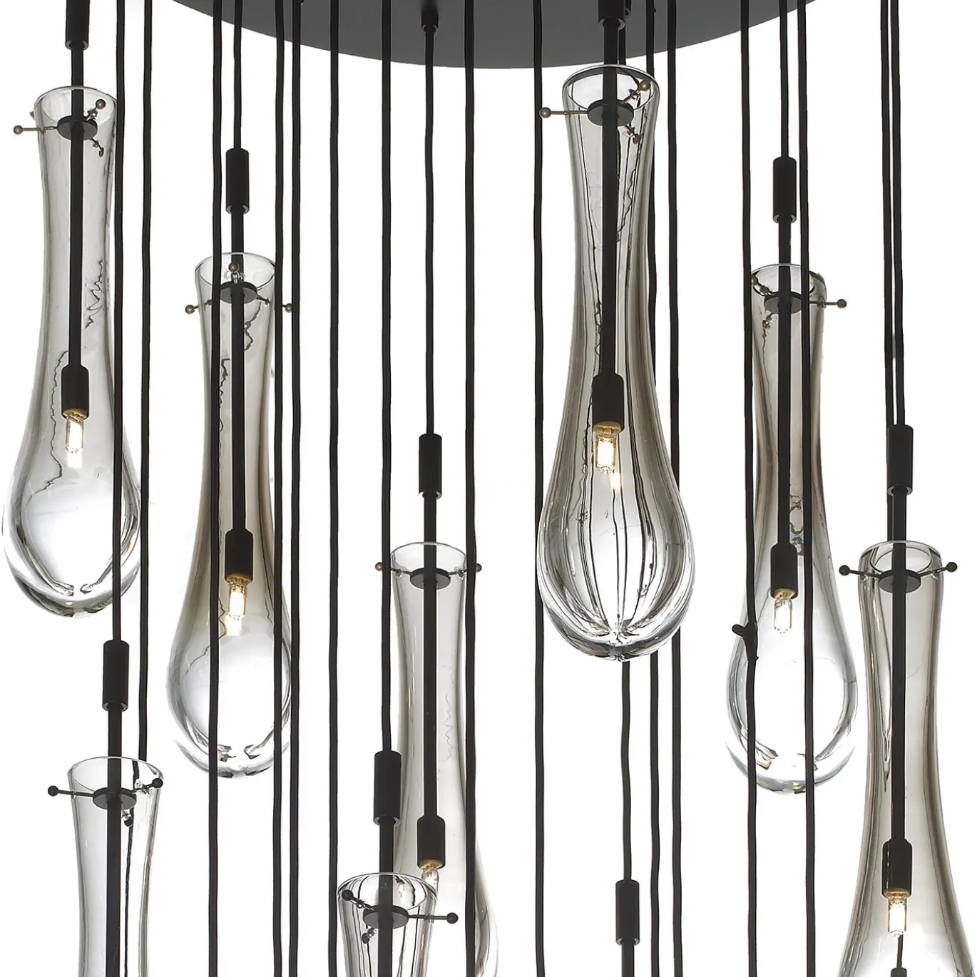 Lampadario a cascata Smoky Drops